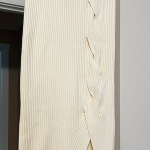 Anthropologie Maeve Desiree Knit Midi Skirt, X Small, Ivory